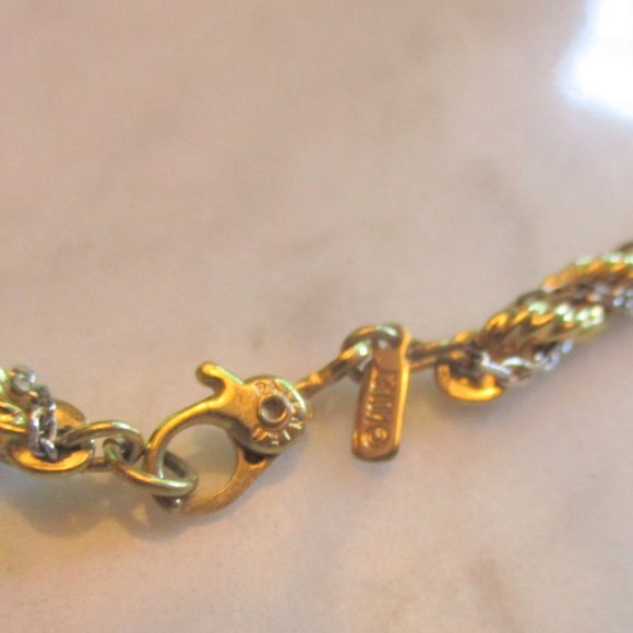 Vintage Braided Tennis Bracelet Gold silver Monet - Picture 6 of 6